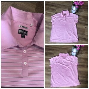 Adidas lightweight Performance Pink Golf Shirt